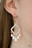 Divinely Diamond - Gold - Paparazzi Earrings