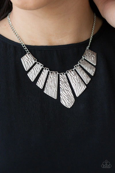 Paparazzi - Texture Tigress - Silver Necklace #862 (D)