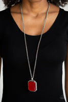 Let Your HEIR Down - Red - Paparazzi Necklace