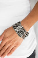 Rural Retreat - Black - Paparazzi Seed Bead stretchy Bracelet