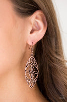 Tropical Trend - Copper - Paparazzi Earrings
