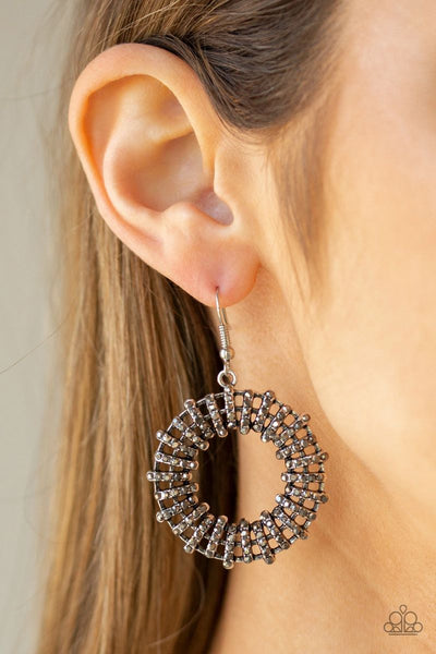 Paparazzi - Girl Of Your GLEAMS - Silver Earrings #2296 (D)