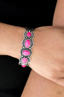 Paparazzi - Desert Farer - Pink Cuff Bracelet #1181