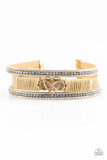 Hustlin Heart - Gold - Paparazzi Heart Clasp Bracelet