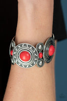 Sunny Salutations - Red - Paparazzi Stretchy Bracelet