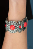 Sunny Salutations - Red - Paparazzi Stretchy Bracelet