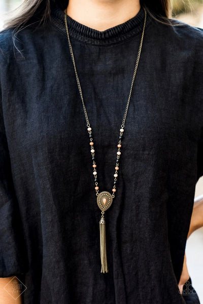 Soul Quest - Brass - Paparazzi Necklace Fashion Fix #4693 (D)