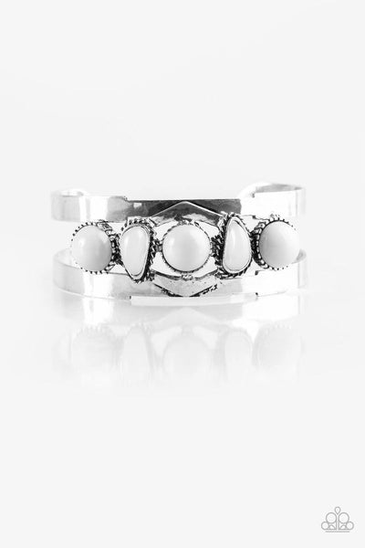 Keep On TRIBE-ing - Silver - Paparazzi Cuff Bracelet #2856