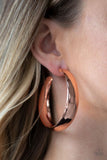 Gypsy Goals - Copper - Paparazzi Hoop Earrings