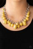 Gorgeously Globetrotter - Yellow - Paparazzi Necklace