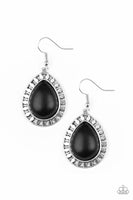 Sahara Serenity - Black - Paparazzi Earrings