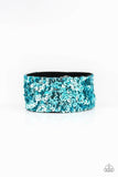 Starry Sequins - Blue - Paparazzi Snap Bracelet
