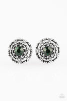 Courtly Courtliness - Green - Paparazzi Post Earrings