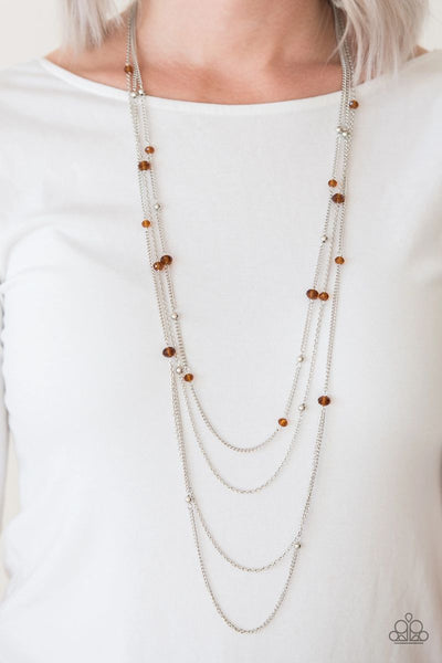 On The Front SHINE - Brown - Paparazzi Necklace #2219