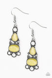 Paparazzi - Push Your LUXE - Yellow Moonstone Earrings
