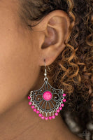 Stone Lagoon - Pink - Paparazzi Earrings