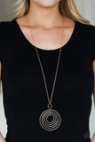 Running Circles In My Mind - Rose Gold - Paparazzi Necklace