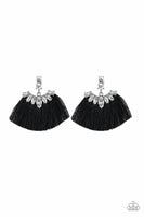 Paparazzi - Formal Flair - Black Fringe Earrings
