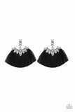 Paparazzi - Formal Flair - Black Fringe Earrings