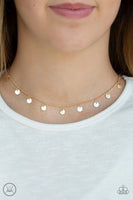 CHIME A Little Brighter - Gold - Paparazzi Choker Necklace