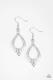 Finest First Lady - White - Paparazzi Earrings #108