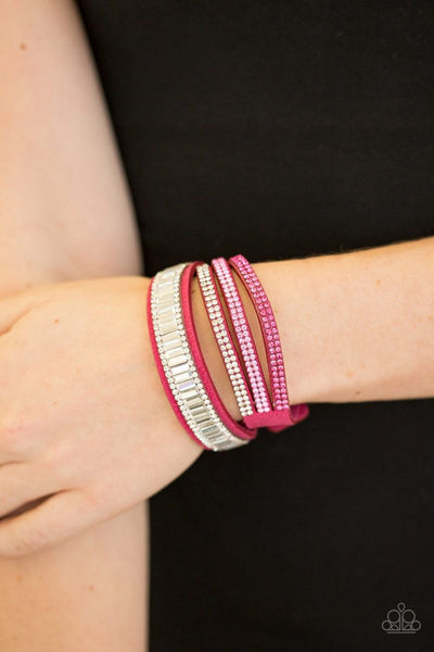Just In SHOWTIME - Pink - Paparazzi Snap Double Wrap Bracelet