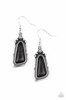 Sahara Solitude - Black - Paparazzi Earrings