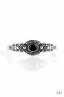 Wide Open Mesas - Black - Paparazzi Cuff Bracelet