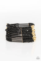 Rural Retreat - Gold - Paparazzi Stretchy Seed Beads Bracelet