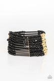Rural Retreat - Gold - Paparazzi Stretchy Seed Beads Bracelet