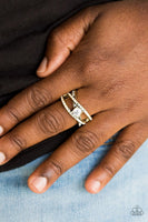Prepare To Be Dazzled! - Brass - Paparazzi Ring
