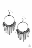Paparazzi - SOL Food - Black Earrings