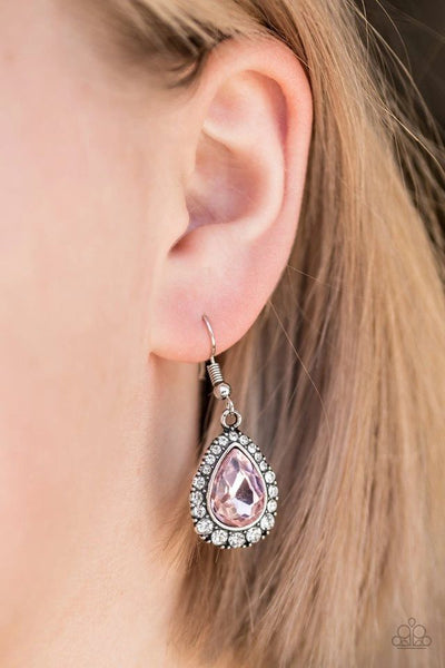 Paparazzi - Ready, Set, GLOW! - Pink Earrings #137 (D)
