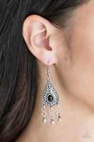 Sahara Song - Black - Paparazzi Earrings