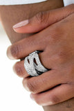 Life In The Glitter Lane - White - Paparazzi Ring
