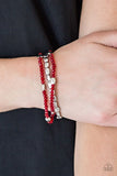 Hello Beautiful - Red - Paparazzi Stretchy Bracelet