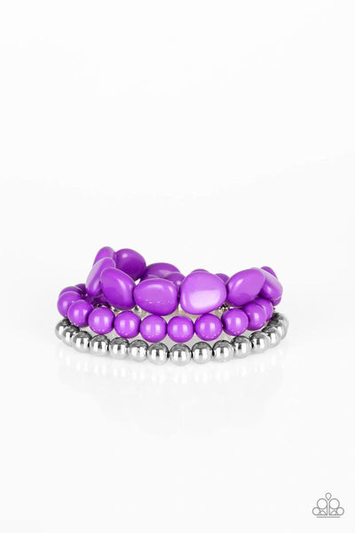 Paparazzi - Color Venture - Purple Stretchy Bracelet