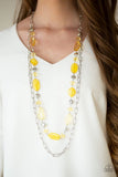 Colorful Couture - Yellow - Paparazzi Necklace