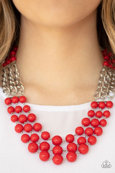 A La Vogue - Red - Paparazzi Necklace #5094 (D)