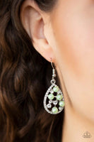 Fabulously Wealthy - Green - Paparazzi Earrings #4559