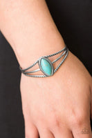 Western Wanderer - Blue - Paparazzi Cuff Bracelet #4877
