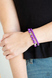 Colorful Collisions - Purple - Paparazzi Stretchy Bracelet