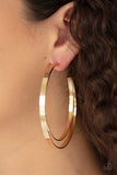 Moon Child Metro - Gold - Paparazzi Hoop Earrings