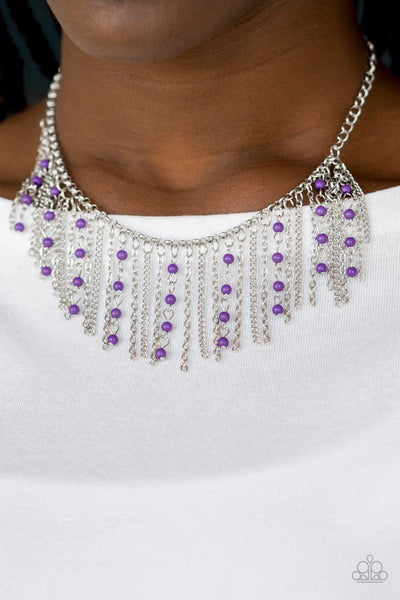 Harlem Hideaway - Purple - Paparazzi Necklace #5008 (D)