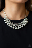 Paparazzi - Duchess Dior - White Heart Necklace #4055 (D)