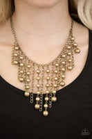 Paparazzi - STUN Control - Brass Necklace #3653