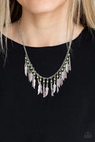 Feathered Ferocity - Green - Paparazzi Necklace