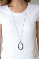 Paparazzi - Big Ticket Twinkle - Green Necklace