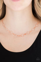 Demurely Dainty - Copper - Paparazzi Necklace