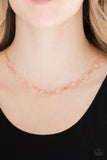 Demurely Dainty - Copper - Paparazzi Necklace